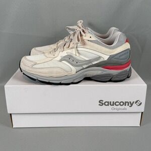 Saucony ProGrid Omni 9 Running Shoes Mens 8.5 Ivory/Gray W10 Unisex S70845-1 New